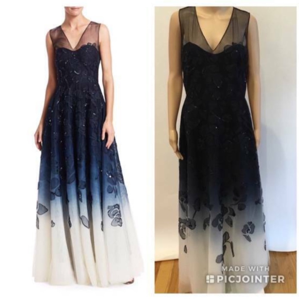 SACHIN & BABI AHLUWALIA OMBRÉ GOWN MRSP: $3795